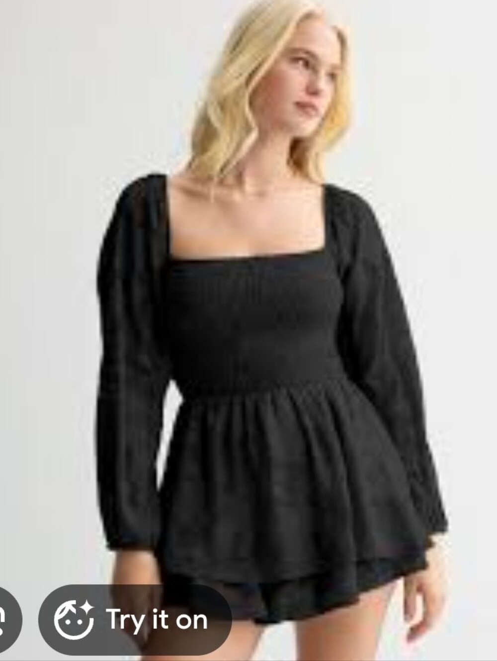 Harper & Ivy Black Floral Jacquard Long Sleeve Regency Fairycore Romper, M